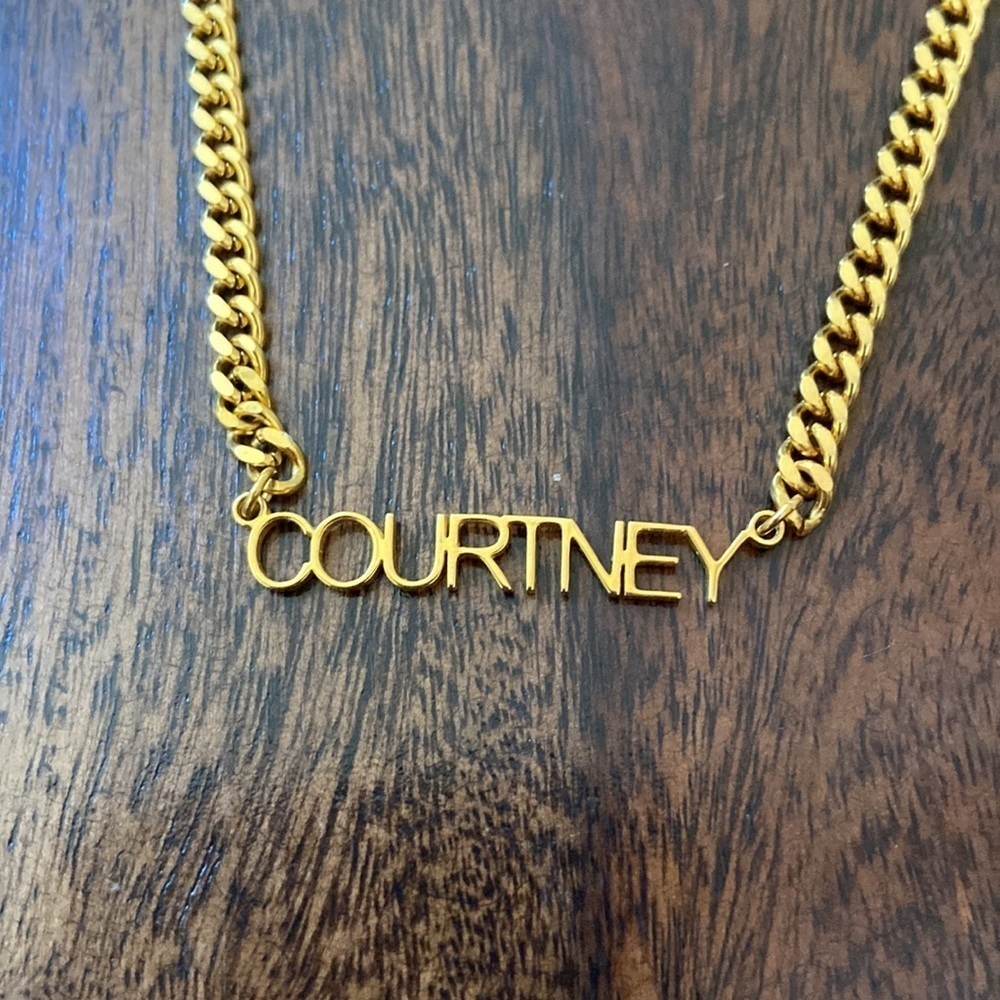 Classic Gold Chain “Courtney” Necklace- Kc chic designs - Picture 2 of 3